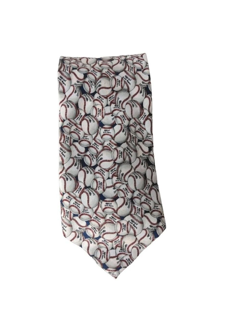 Briefly Stated Baseball Necktie All Over Print - Picture 4 of 6